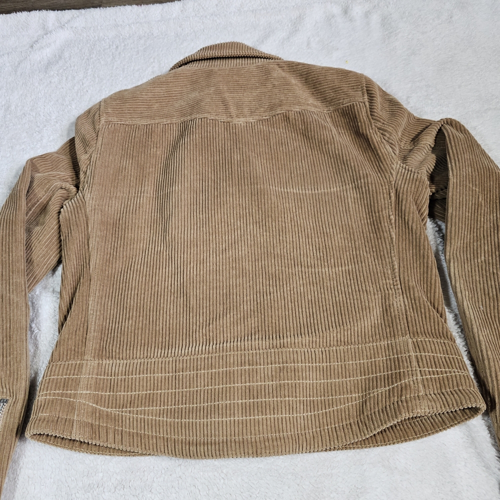 RAG & BONE Mercer Corduroy Moto Camel Cropped Jacket Womens Medium. - Picture 12 of 15